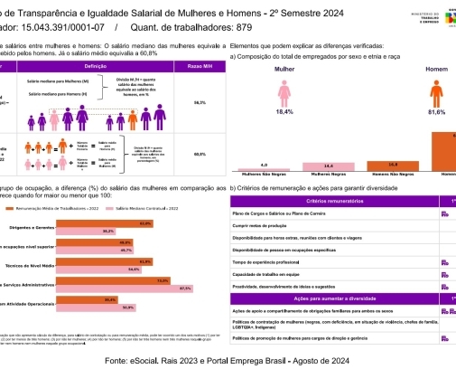 Relatório de Transparência e Igualdade Salarial de Mulheres e Homens - 2º Semestre 2024